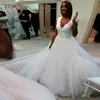 Wedding Dress 2017 Tulle Soft and Lace Appliques V-Neck Beaded Ball Gown skirts