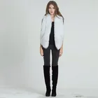 New Style White Sleeveless Ladies Waistcoat Fashion Real Fox Fur Vest/Gilet For Women
