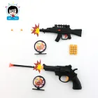 Kids Cheap Chinese Black Toy Guns with The Bullet Funny Toy Guns