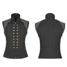 New Y-711 PUNK RAVE New Design Military Uniform Combat Tactical Men Leather Vest