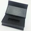 luxury matte black paper gift packaging box with magnetic lid
