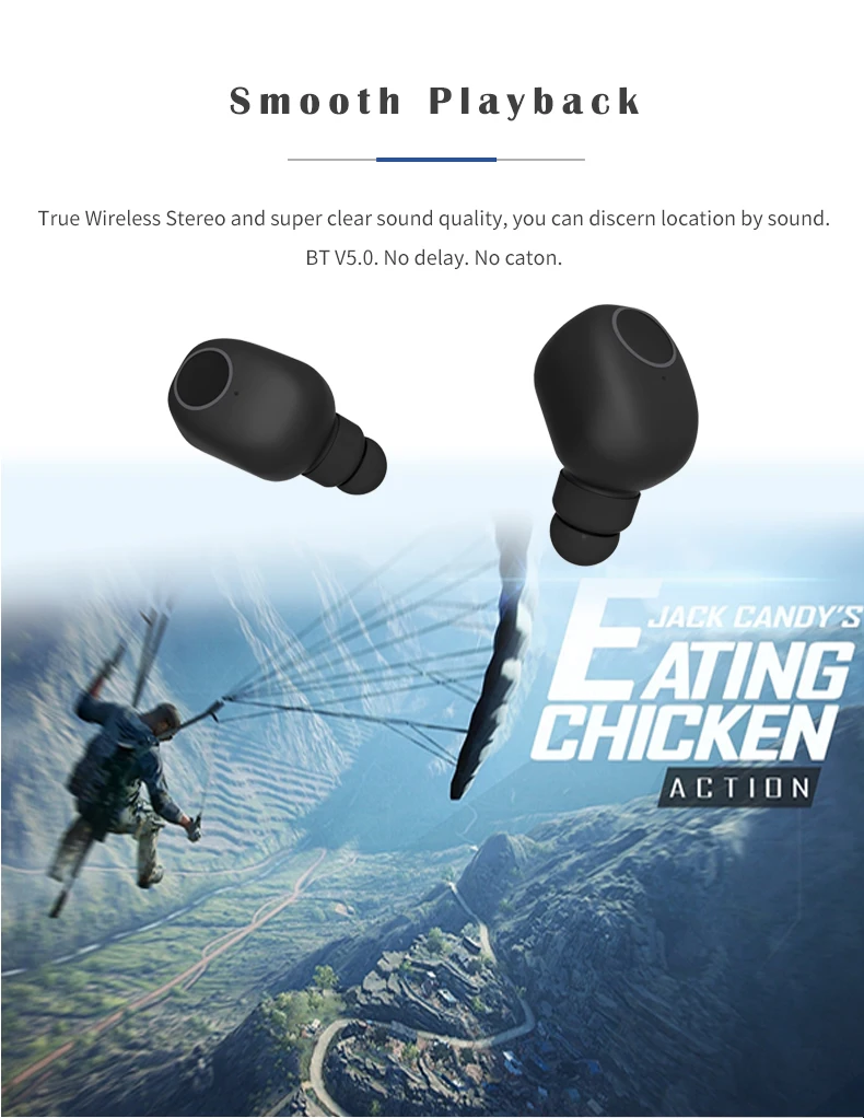 V5.0 Speaker Tws Earbuds,Wireless Headphone,Smallest Bluetooth Headset - ANKUX.COM