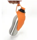 Pet bowl stainless steel silicone / stainless STEEL dog water bottle