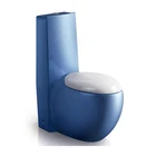 A3966 ceramic luxury modern blue color toilet