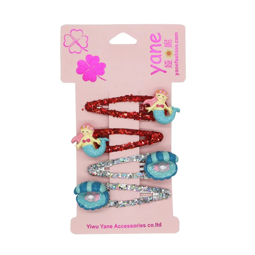 mermaid and seashell hair clip simple easy accessories for baby
