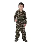 Carnival party dress children Camouflage solider costumes child army military uniform
