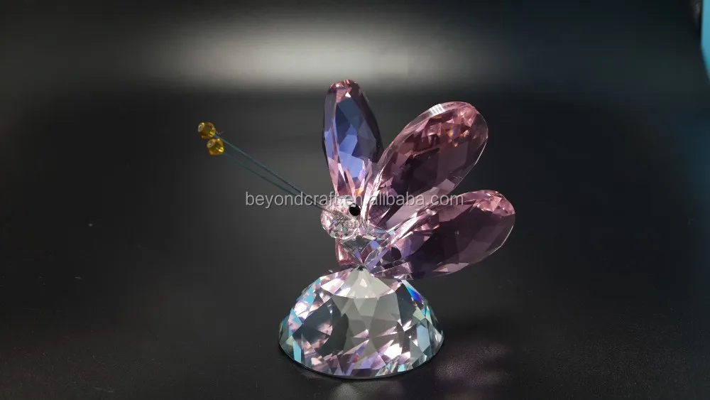 pink butterfly crystal figurines new couples wedding gifts for
