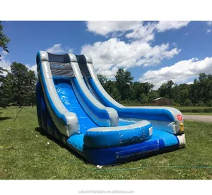 inflatable giant water slide with pool slide parts