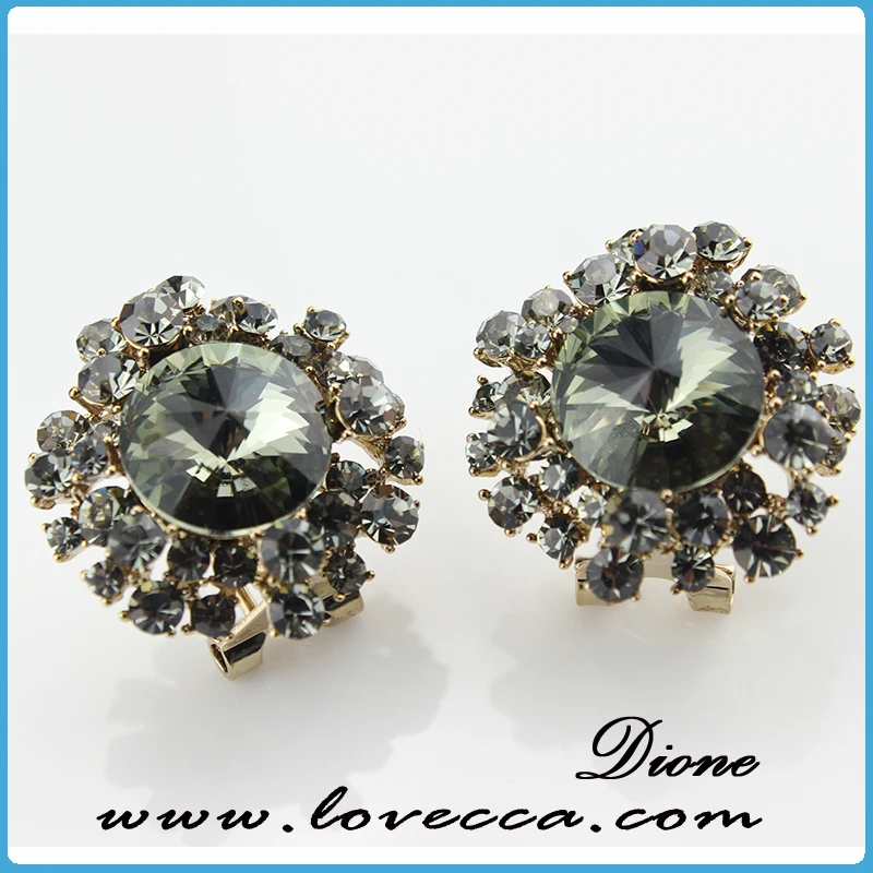 Wholesale earring setting design,lady rhinestone earring,fashion single stone earring designs