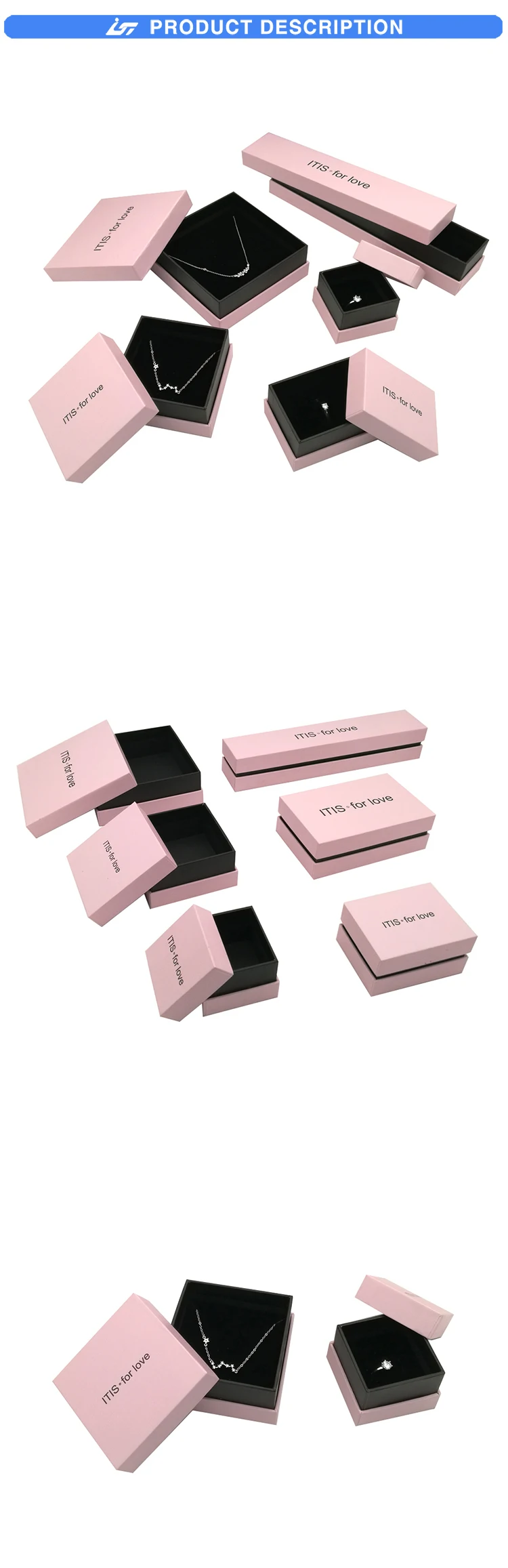 custom logo luxury gift paper jewelry packaging box
