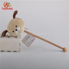 ICTI manufacturer Plush Animal dog Head Massage Hammer Stick Soft Toy