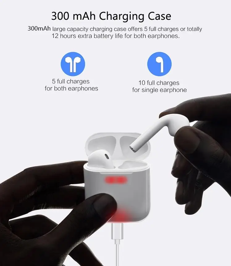 Valdus All kinds of TWS Wireless BT 5.0 Stereo Earphone Sports Headphones In-ear Earbuds I9S i7s i8s i10 i11 i12 i13 i100 - ANKUX.COM