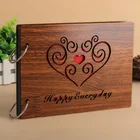 Wholesale 8 Inch DIY Gift Wooden Cover Photo Albums