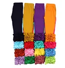 Latest wholesale sassy girl fall and winter legging cotton icing ruffle pants