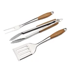 stainless steel 3 pcs BBQ barbecue grill set bbq tools accessories grilling tool
