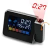 Promotional Best Seller Wireless Desktop Color Screen Digital Projector Alarm Clock Weather Station Clock Projector