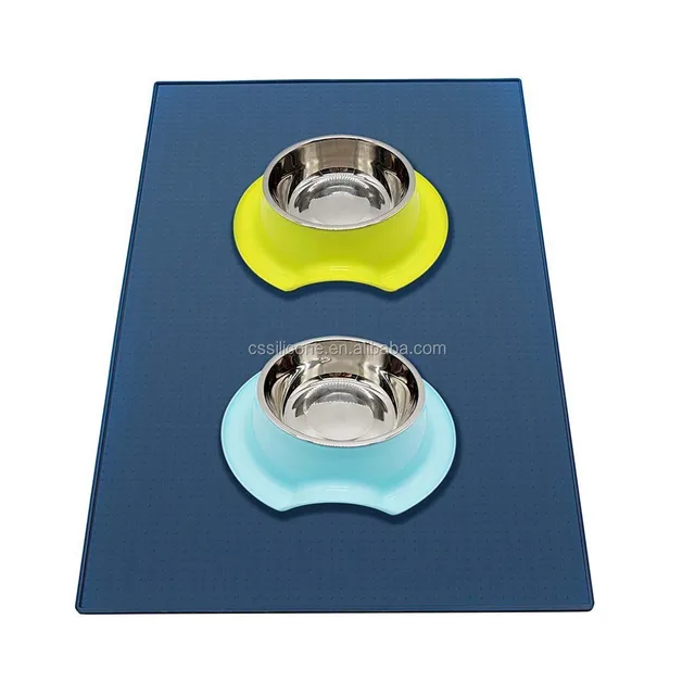 silicone dog bowl placemat,dog food silicone mat, animal print