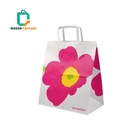 Factory price Custom Logo Printed Clothes Shopping Packing Black Color Craft Kraft Paper Bag With Twisted Handle