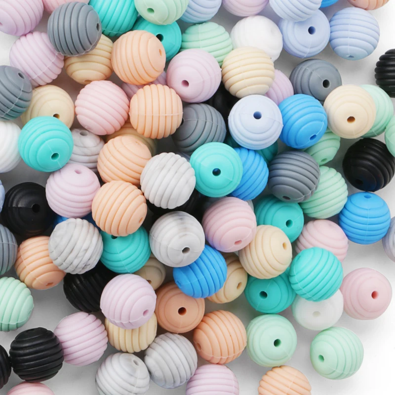 2020 New Item Non-toxic Free Samples Custom Blue 12 Mm Non Toxic Bpa Free Silicone Beads For Jewelry Making