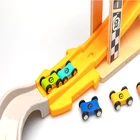 Wholesale Gravity baby plastic ramp racer gliding colorful kids car track toys