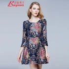 Women clothing plus size floral dress fabric summer women dresses casual