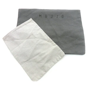 gray cotton purse gift pouches cotton muslin drawstring bags