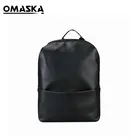 WaterproofPU Black Travel Bag Men Fashion Unique Backpack Leather PU