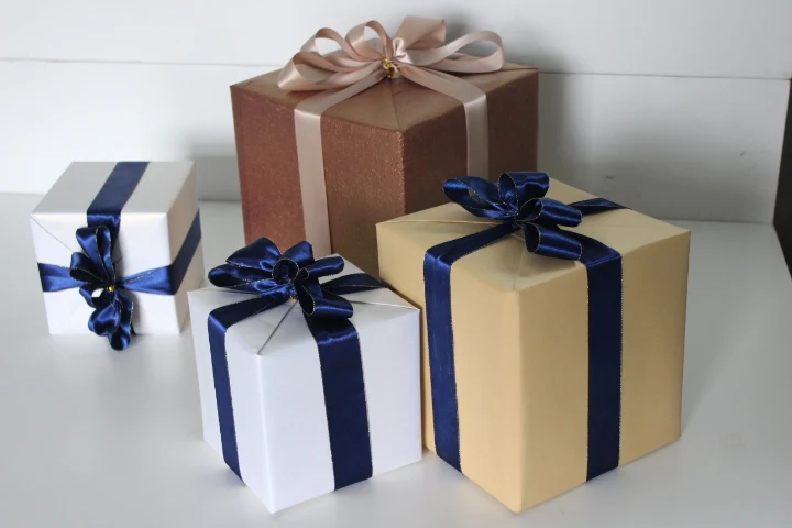 hot sale glitter paper gift box christmas ornament