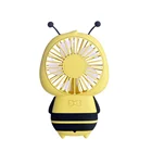 Newest Bee Summer Portable Hand Held Fan Rechargeable Battery 3 Speeds for Traveling Camping,Outdoor