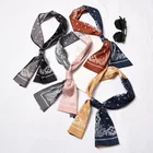 Paisley hair bow imitation silk hair scarf tie bandanna headband neck scarf head scarf