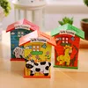 Made custom cartoon wooden coin bank/OEM small house shape children piggy bank/cheap creative wood house money saving box
