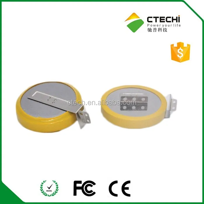 Coin battery lithium battery 3v cr2450 with solder tabs