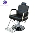 Portable hair salon chair black hairdressing chair salon furniture back reclining barber chair for sale