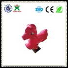 outdoor playground horse spring rocking rider;plastic farm animal toy(QX-152M)
