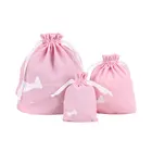Drawstring Jewelry Gift Bags Wedding Mini Drawstring Cotton Muslin Pouch for Small adorn article