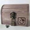 Arched Lid Decoration Trunk Keepsake Box Wholesale Wood Treasure Chest with Lock and Key