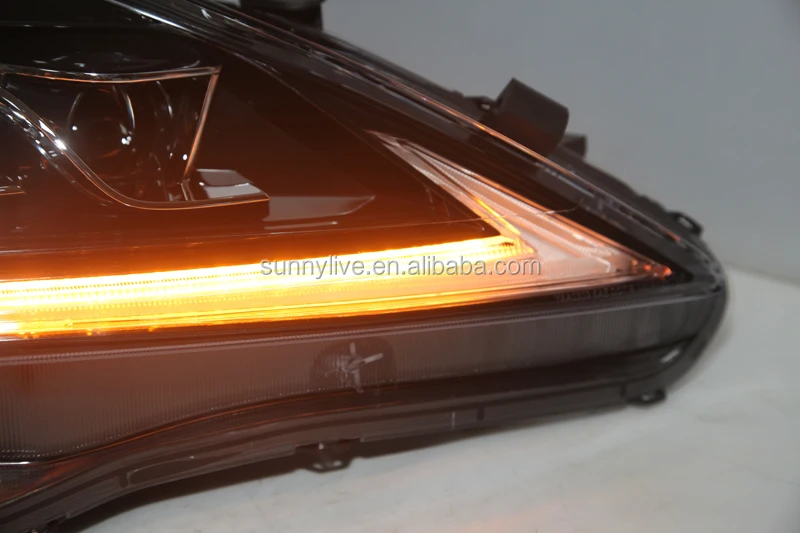 LED Head Lamps with Projector Lens 2006-2012 Year Black Housing FOR Lexus IS250 YZ