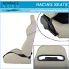 FOR AUDI 2 TONE GREY PVC / BLACK SUEDE SPORT RACING SEATS RECLINABLE SLIDER SALE(PAIR)