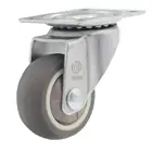 10KG Universal Swivel Casters 1" Furniture Wheel Castor White TPR Dual Roller Wheel For Platform Trolley Chair