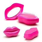2019 fashion lip shape Magic detangling tangle hair brush with mirror
