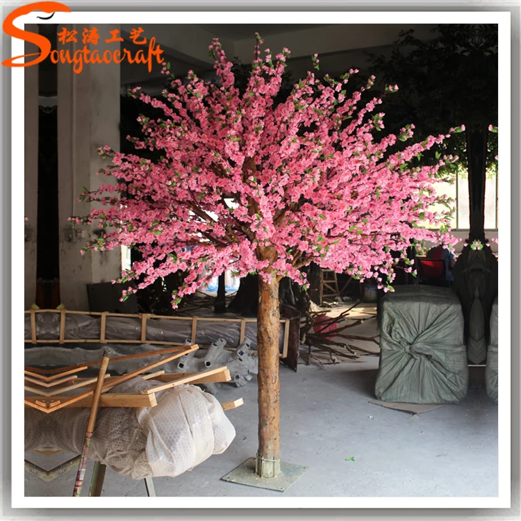 Artificial Indoor Silk Cherry Blossom Tree And Branch For Decoration