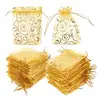 Popular Gold Organza Gift Bags Organza Pouch for Wedding Gifts