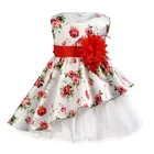 hot selling 2018 kids spring summer boutique vintage floral evening dress wedding frocks for girls