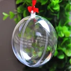Openable transparent plastic ball, opened transparent hollow half ball, christmas ball decoration