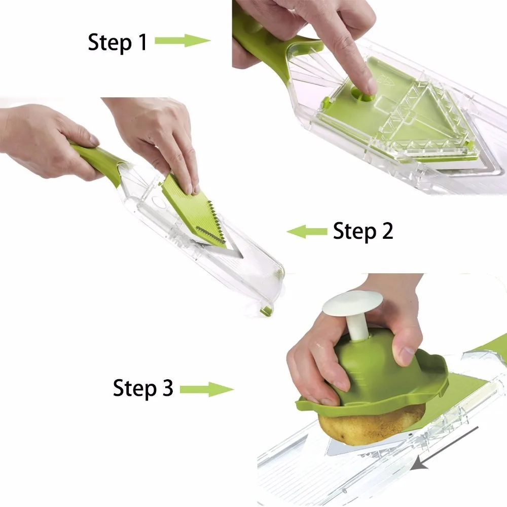 4 Blades Mandoline Slicer, Vegetable Chopper, Tomato Slicer