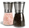 Salt and Pepper Shakers, Salt Mills, Salt and Pepper Grinder Set - Spice Grinder with Adjustable Coarseness - Easy to Fill Salt