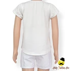 Korean Style Kids Summer Short Sleeve White Color Baby Girl Blank T Shirt Top Designs