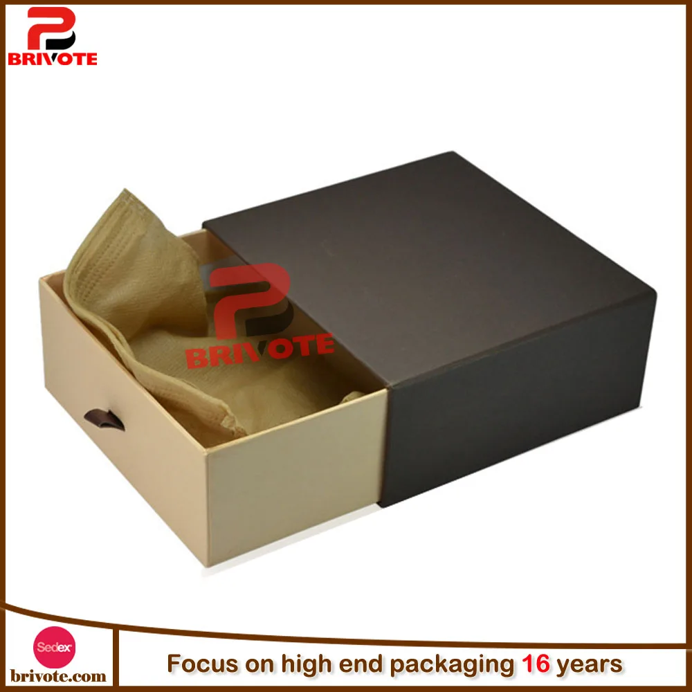 custom jewelry paper cardboard sliding drawer gift packaging