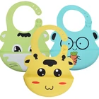 Customized Infant Babador Waterproof Productos Baby Kids Bandana Bavaglini Food Feeding Baberos Silicone Baby Bib With Catcher