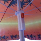 Palm Beach Beach Umbrella Outdoor Custom Outdoor Cheap Palm Tree Printed UV Protection Parasol Beach Umbrella